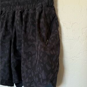 Lululemon Athletica Black Camo Shorts